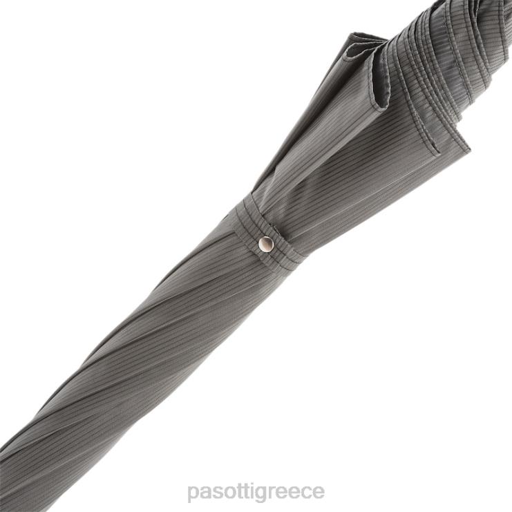 ομπρέλα | PASOTTI 478 6768-7 pu - κομψή γκρι ομπρέλα δερμάτινη λαβή 2N6B870 άνδρες